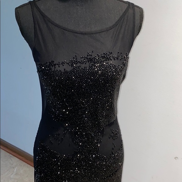 Beaded Sheer Dress - Picture 3 of 14